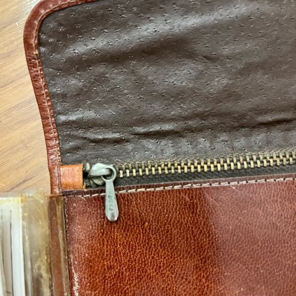 Vintage Wallet Tooled Leather Venice Floral Snap Envelope - Picture 6 of 14